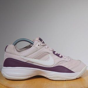 Womens (Size 8) NIKE COURT LITE Rose/ Purple Tennis Trainers 845048 651
